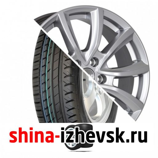 Колесо в сборе Viatti Strada (V-130) 215/55 R17 V 94 + СКАД Онтарио 7xR17 5×112 ET45 DIA66.6 Серебристый в Ижевске
